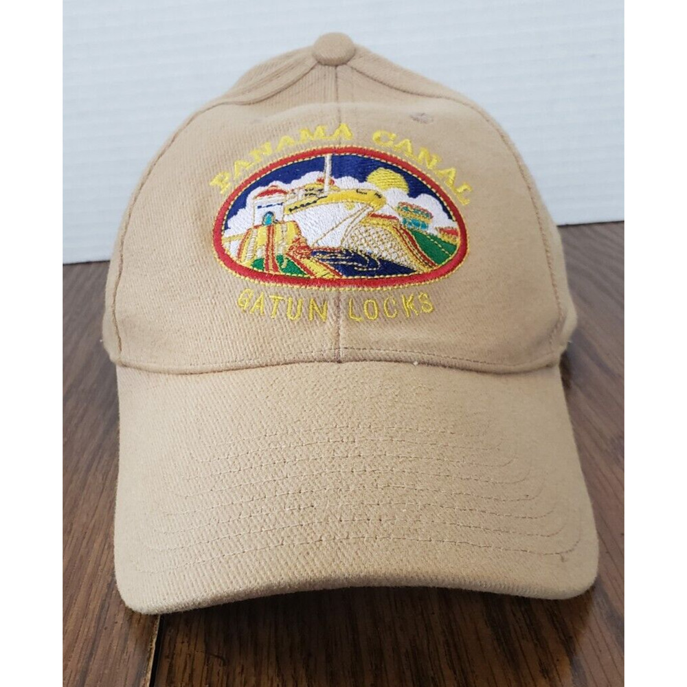 Panama Canal Gatun Locks Embroidered Baseball Hat Strap Back Adjustable